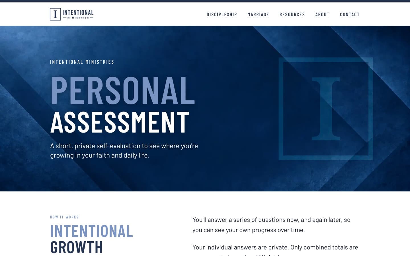 Personal Assessment website